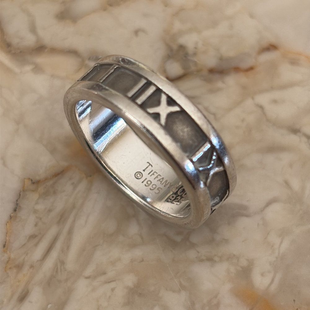 Tiffany & Co. Atlas Ring 925 Sterling Silver Vintage - Picture 2 of 8